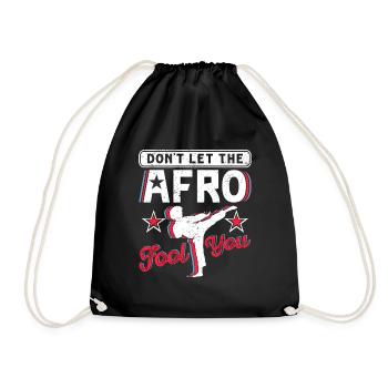don't let the afro fool you - Drawstring Bag - black - Front