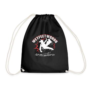 Wetfeetwondo - Drawstring Bag - black - Front