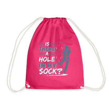 Y a-t-il un trou dans ma chaussette ? - Sac de sport léger - fuchsia - Devant