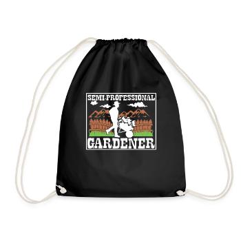Semi-Professional Gardener - Drawstring Bag - black - Front