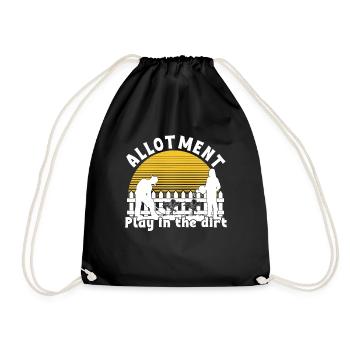 Allotment Play in the dirt - Drawstring Bag - black - Front