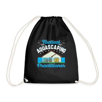 Taktischer Aquascaping-Praktiker - Turnbeutel - Schwarz - Vorne