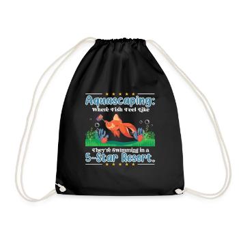 Aquascaping: in a 5-star resort. - Drawstring Bag - black - Front