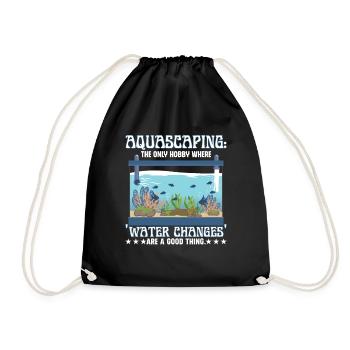 where 'water changes' are a good thing. - Drawstring Bag - black - Front