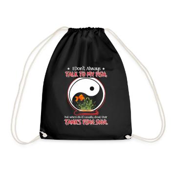 Talk about fish feng-shui - Drawstring Bag - black - Front