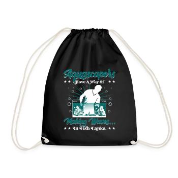 ont le don de faire des vagues... dans les aquariums. - Sac de sport léger - noir - Devant