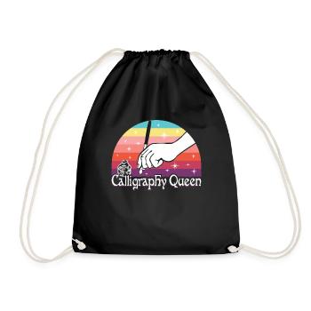 Reine de la calligraphie - Sac de sport léger - noir - Devant
