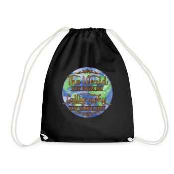 Le monde est ma toile, et la calligraphie est ma peinture - Sac de sport léger - noir - Devant