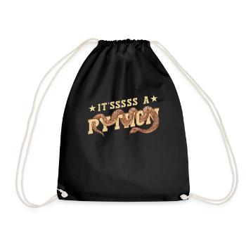Itsssss a Python - Turnbeutel - Schwarz - Vorne