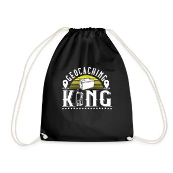 Geocaching King - Drawstring Bag - black - Front