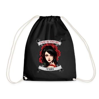 I'm not like other women, I'm worse - Drawstring Bag - black - Front