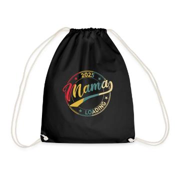 Maman 2025 Chargement Rétro Maman future Maman 2025 - Sac de sport léger - noir - Devant