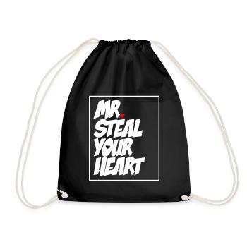 Mr steal your Heart - Saint Valentin - Sac de sport léger - noir - Devant