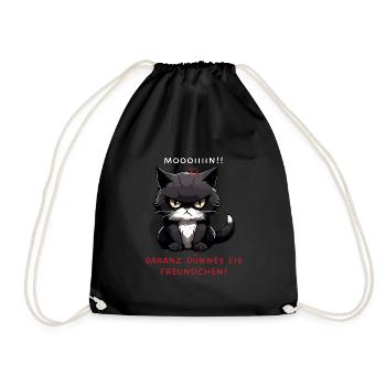 Ganz Dünnes Eis Freundchen - Schwarze Katze - Turnbeutel - Schwarz - Vorne