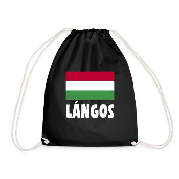 Langos - Drawstring Bag - black - Front