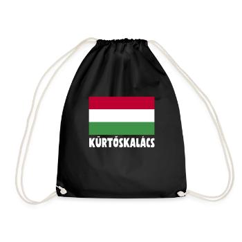 kaminkucKürtőskalács Ungarische Fahne - Turnbeutel - Schwarz - Vorne