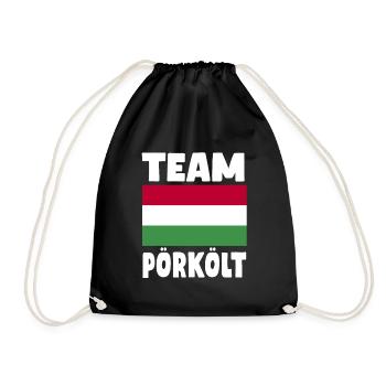 ungarischeTeam Pörkölt - Turnbeutel - Schwarz - Vorne
