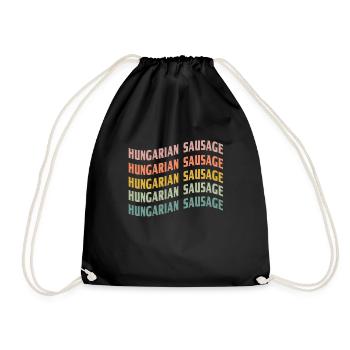 Hungarian Sausage Font - Drawstring Bag - black - Front