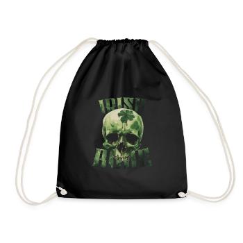 Os irlandais crâne vert Saint-Patrick - Sac de sport léger - noir - Devant