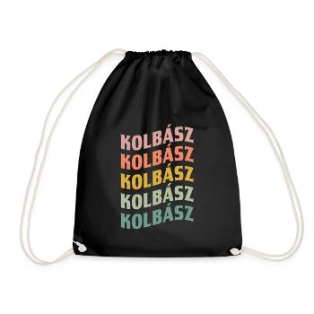 Kolbász - Drawstring Bag - black - Front