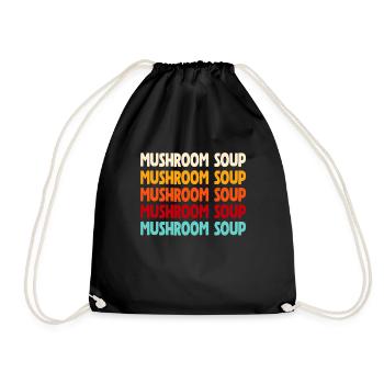 Police de soupe aux champignons - Sac de sport léger - noir - Devant