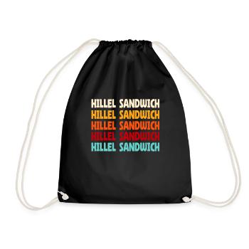 Hillel Sandwich - Turnbeutel - Schwarz - Vorne