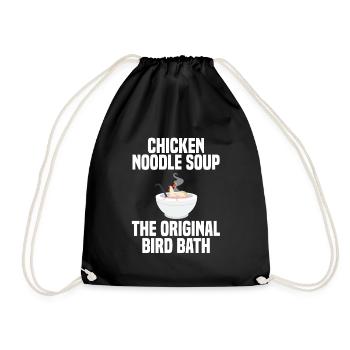 Chicken Noodle Soup Humor - Drawstring Bag - black - Front