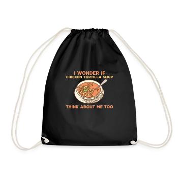 hausgemHühner Tortilla Suppe Liebhaber - Turnbeutel - Schwarz - Vorne