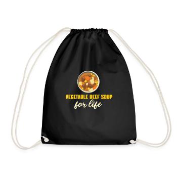 Soupe de légumes au bœuf Pour la vie - Sac de sport léger - noir - Devant