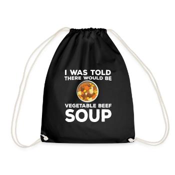 Soupe de légumes au bœuf - Sac de sport léger - noir - Devant