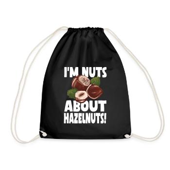 Funny Hazelnut Shirt - Drawstring Bag - black - Front