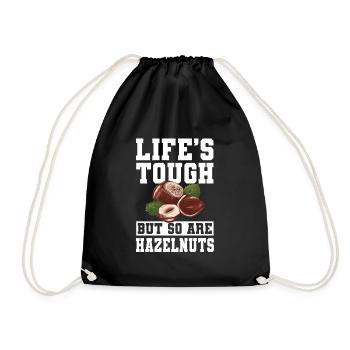 Funny Hazelnut Gift - Drawstring Bag - black - Front