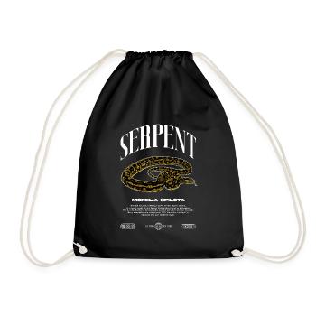 Carpet Python Modern Reptile Keeper Streetwear - Drawstring Bag - black - Front