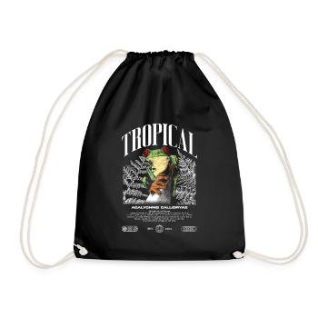 Rainette aux yeux rouges Amphibien de la forêt tropicale - Sac de sport léger - noir - Devant