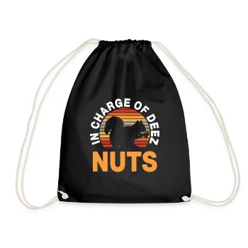 Squirrel – In Charge Of Deez Nuts - Turnbeutel - Schwarz - Vorne