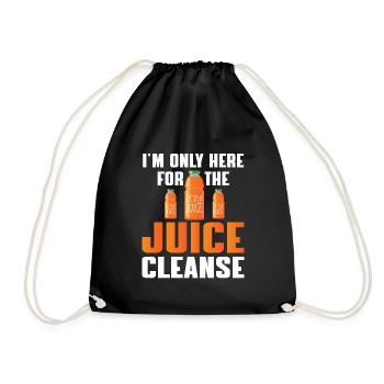 Funny Juice Cleanse Detox Shirt - Drawstring Bag - black - Front