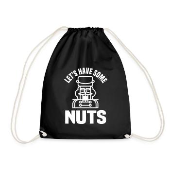 Let's have some nuts - Drawstring Bag - black - Front