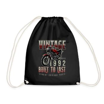 Moto Vintage Motards Motard Anniversaire 1992 - Sac de sport léger - noir - Devant