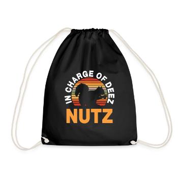 Squirrel – In Charge Of Deez Nuts - Turnbeutel - Schwarz - Vorne