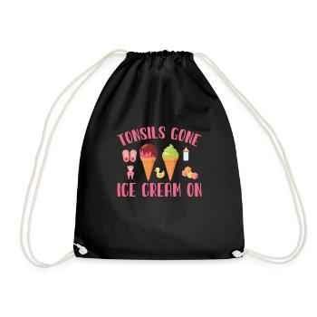tonsRemoval of tonsils - Drawstring Bag - black - Front