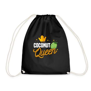 Coconut Queen - Drawstring Bag - black - Front
