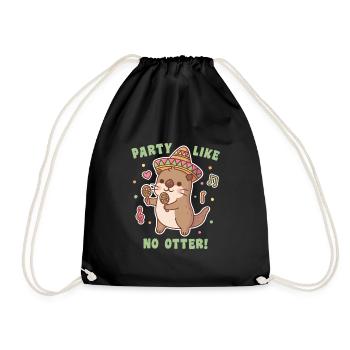 Fête de loutre mignonne comme pas de jeu de mots drôle de fiesta de loutre - Sac de sport léger - noir - Devant
