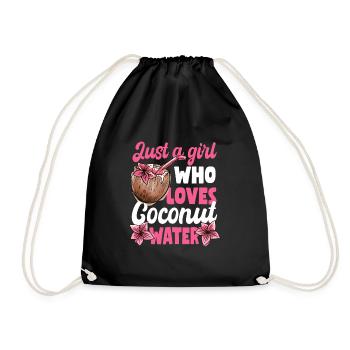 Juste une fille qui aime l’eau de . - Sac de sport léger - noir - Devant