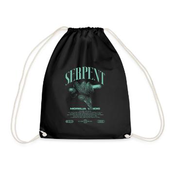 Green Tree Python Modern Reptile Keeper Streetwear - Drawstring Bag - black - Front