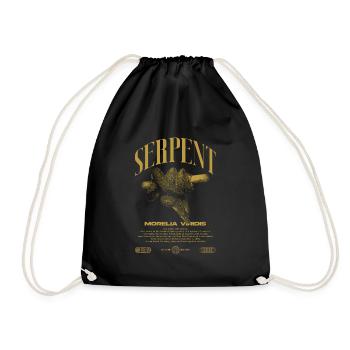 Green Tree Python Modern Reptile Keeper Streetwear - Drawstring Bag - black - Front