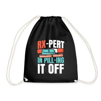 Funny Apothecary T-Shirt - Drawstring Bag - black - Front