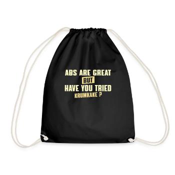 Funny Krumkake Saying - Drawstring Bag - black - Front