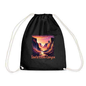 Santa Elena Canyon Texas USA Sunset Colors - Drawstring Bag - black - Front