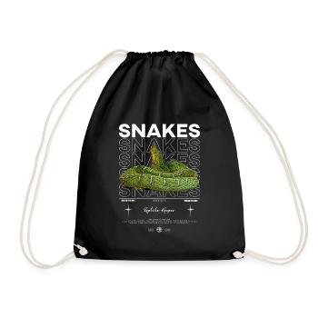 Smaragdbaum Boa Moderne Streetwear Reptilienhalterin - Turnbeutel - Schwarz - Vorne