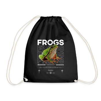 American Green Tree Frog Streetwear Frog Keeper - Drawstring Bag - black - Front